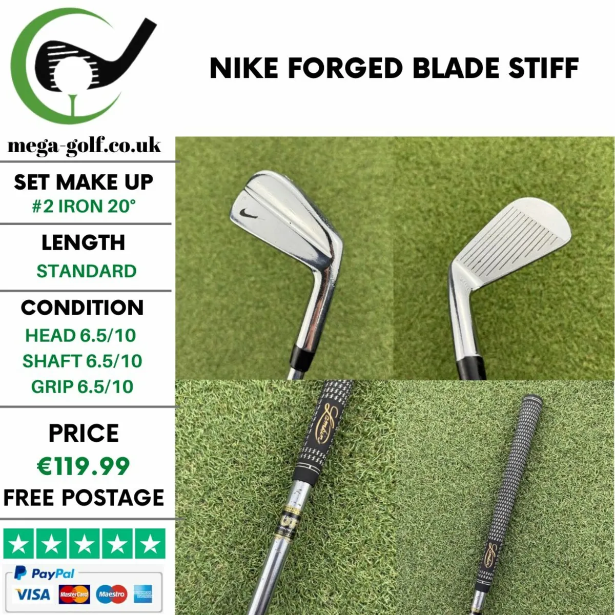 NIKE FORGED BLADE #2 IRON 20° / STIFF - Image 1