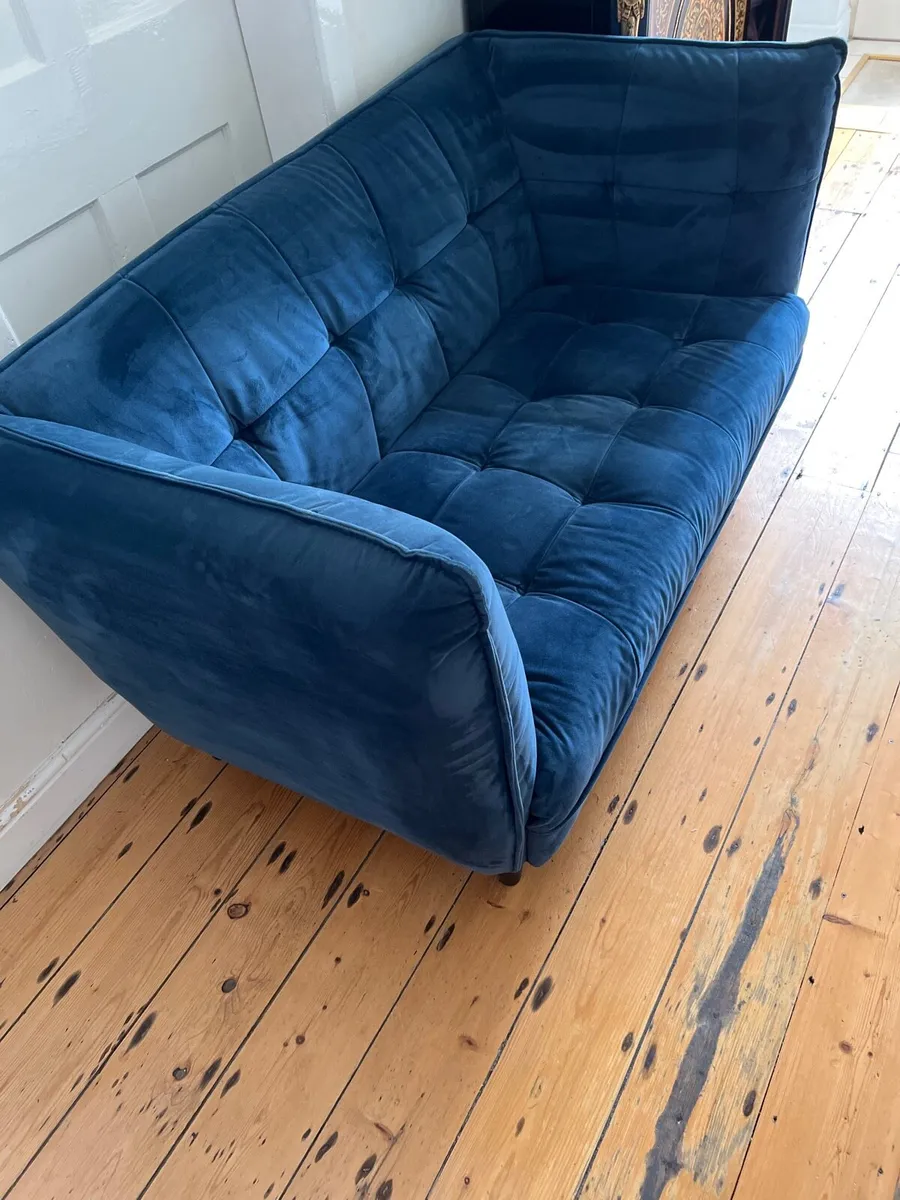 Danske Mobler - Jonna Navy Velvet Couch - Image 1