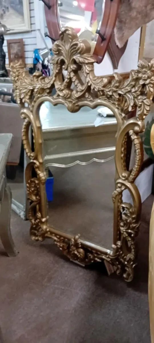 Large Decorative Gilt Framed Mirror