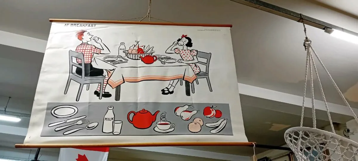 Large Vintage Hanging Teaching Aids - Image 1