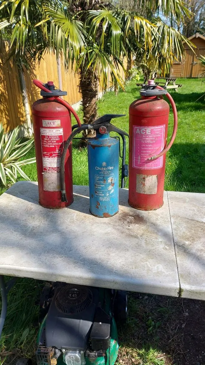 Three Fire Extinguishers. - Image 1