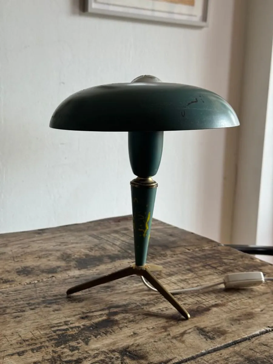 Vintage 1950s Turquoise Table Lamp Bijou from Philips - Image 2