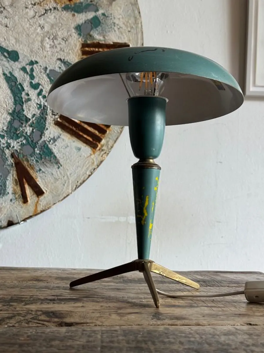 Vintage 1950s Turquoise Table Lamp Bijou from Philips - Image 3