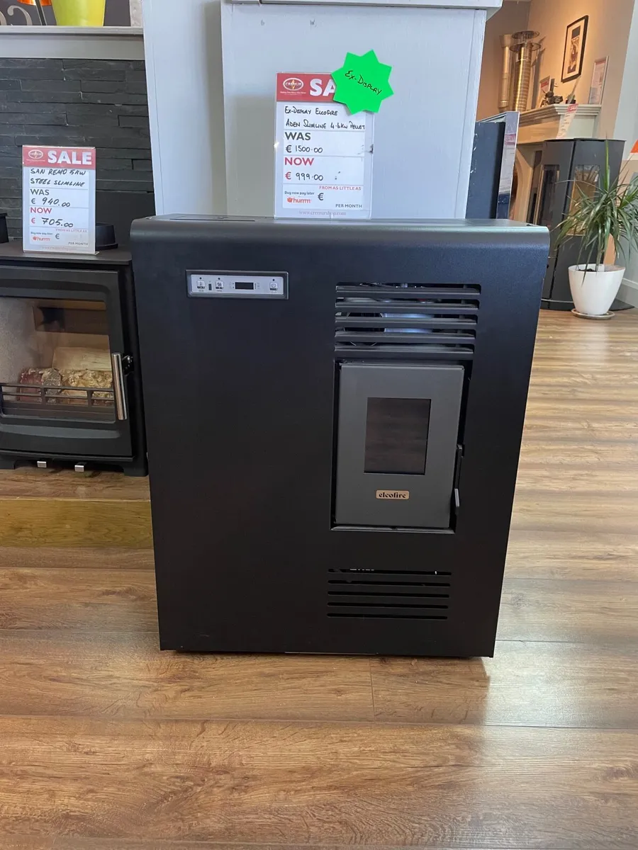 Ex-display Aden Slimline 4.6kw pellet stove