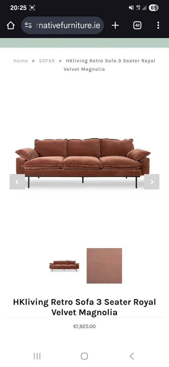 Retro Sofa & Footstool - Image 2