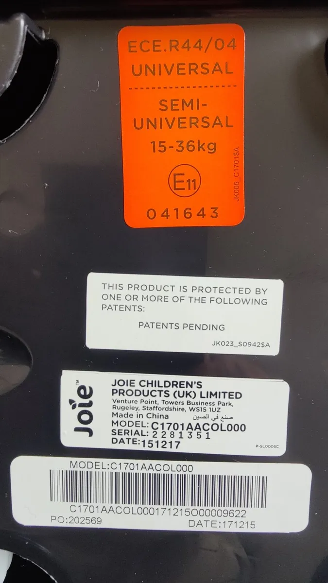15-36 Kg  Jole Isofix  Car Seats - Image 2
