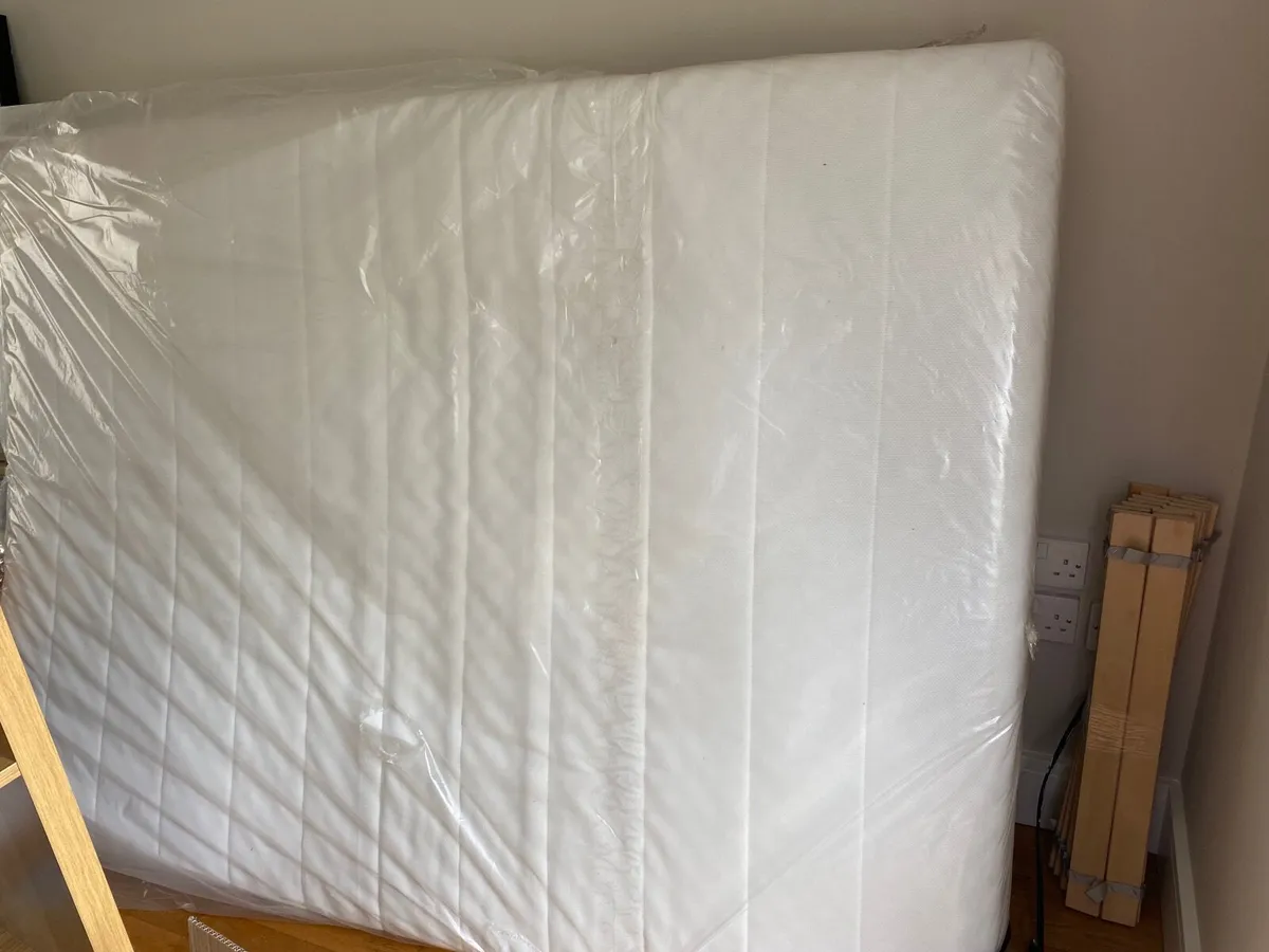 Free IKEA Bed 4ft 6 with mattress. Almost new! - Image 3