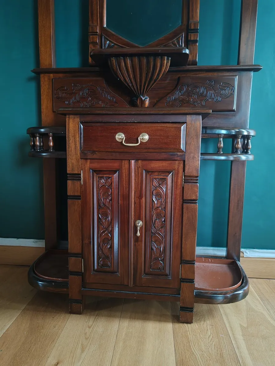 Hall Stand Cabinet With Mirror - Image 1
