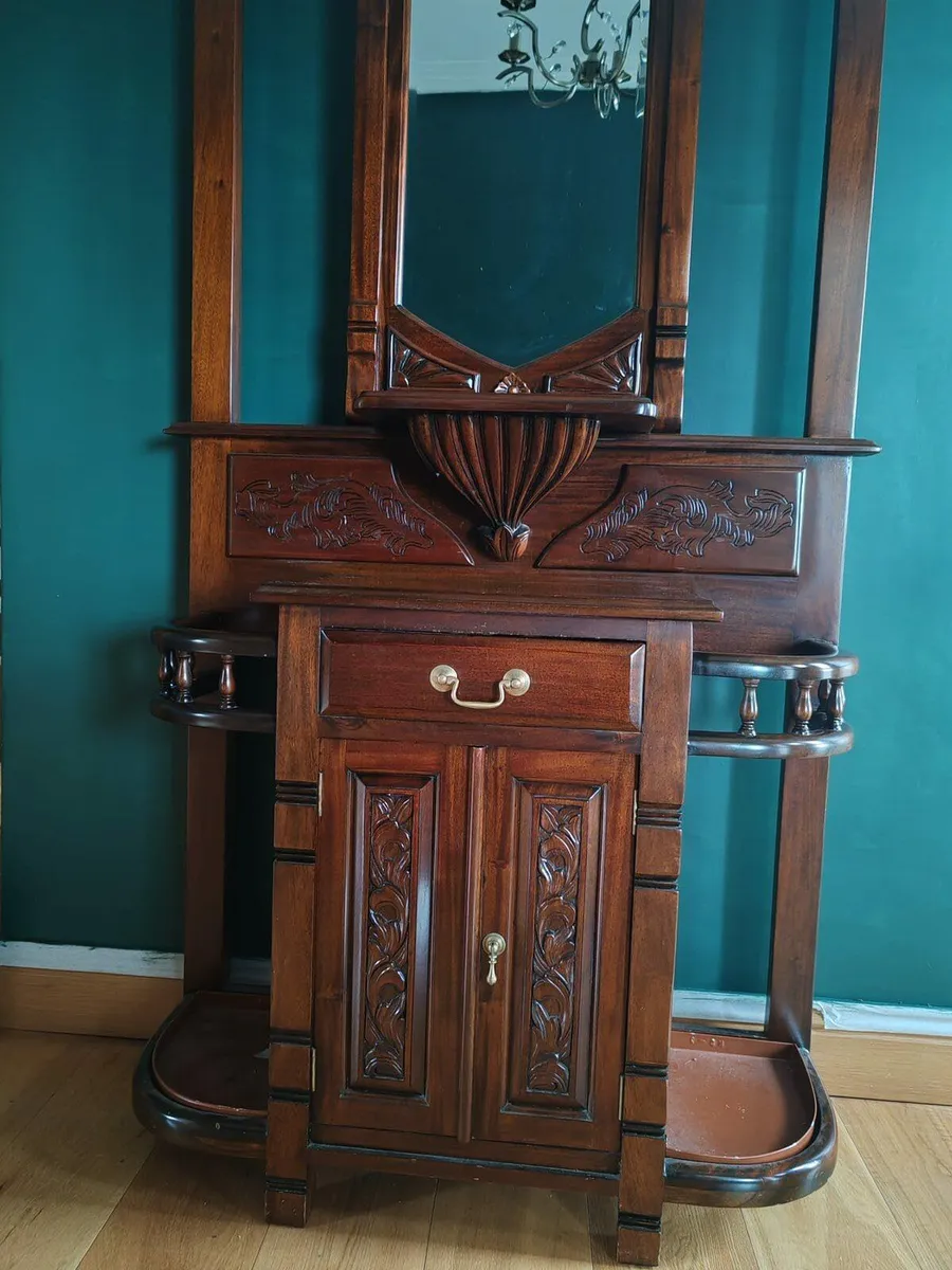 Hall Stand Cabinet With Mirror - Image 3