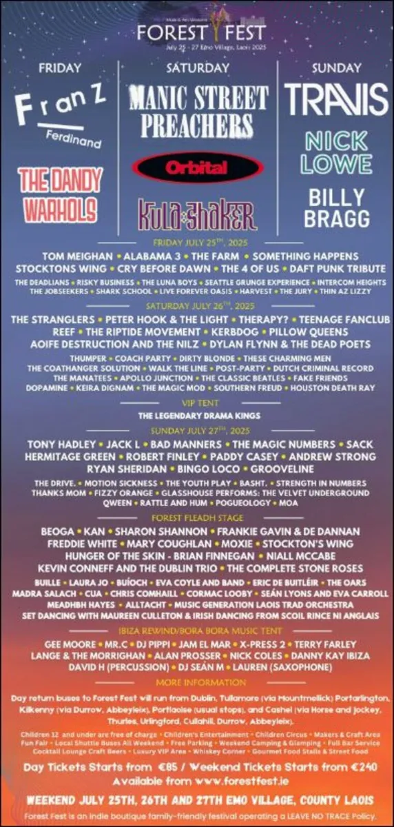 FOREST FEST- Weekend Family,Teenager&Caravan Pass - Image 2