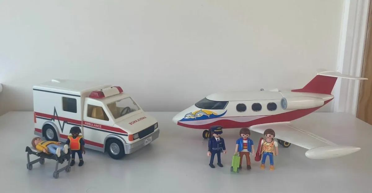 Playmobil Ambulance and Airplane Sets - Image 1