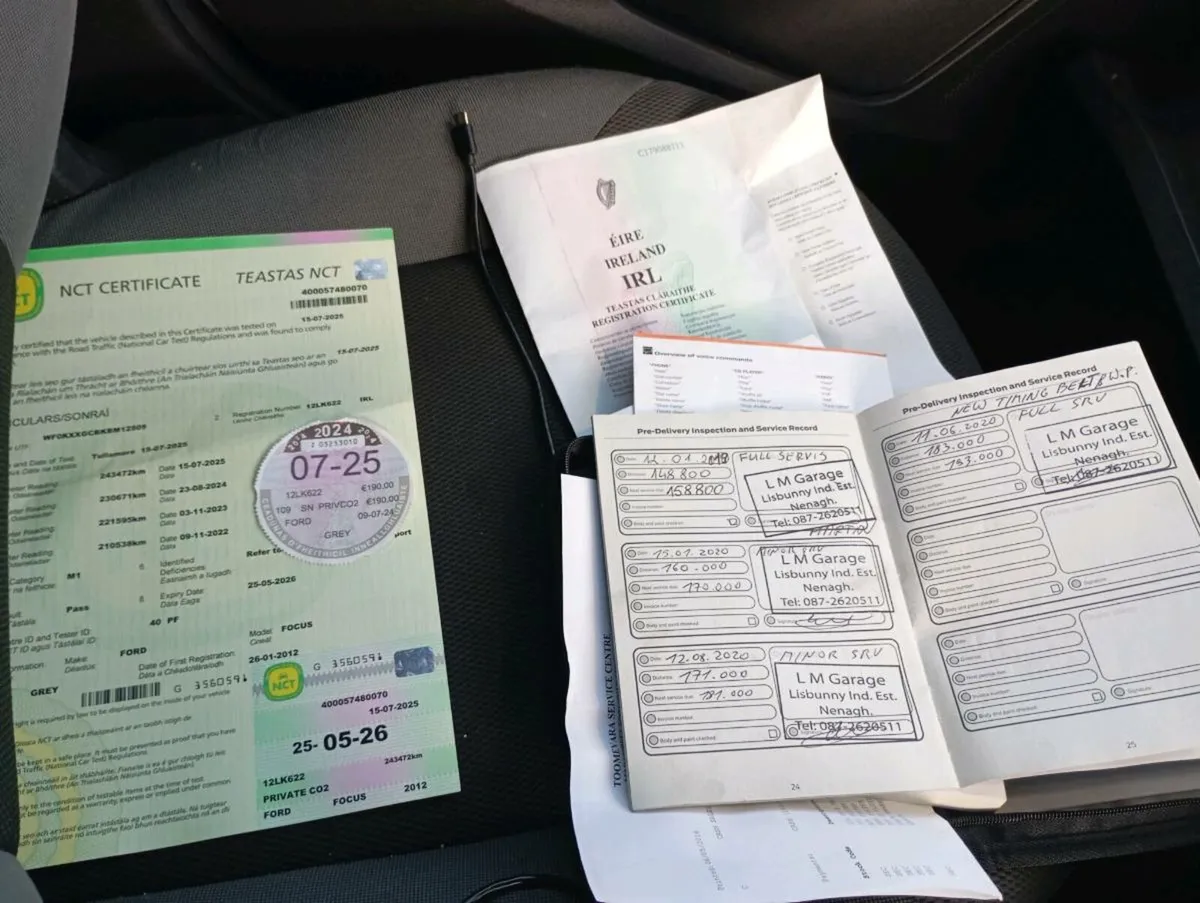12 Ford focus 1.6 TDcI  NCT and taxed hatch back - Image 2