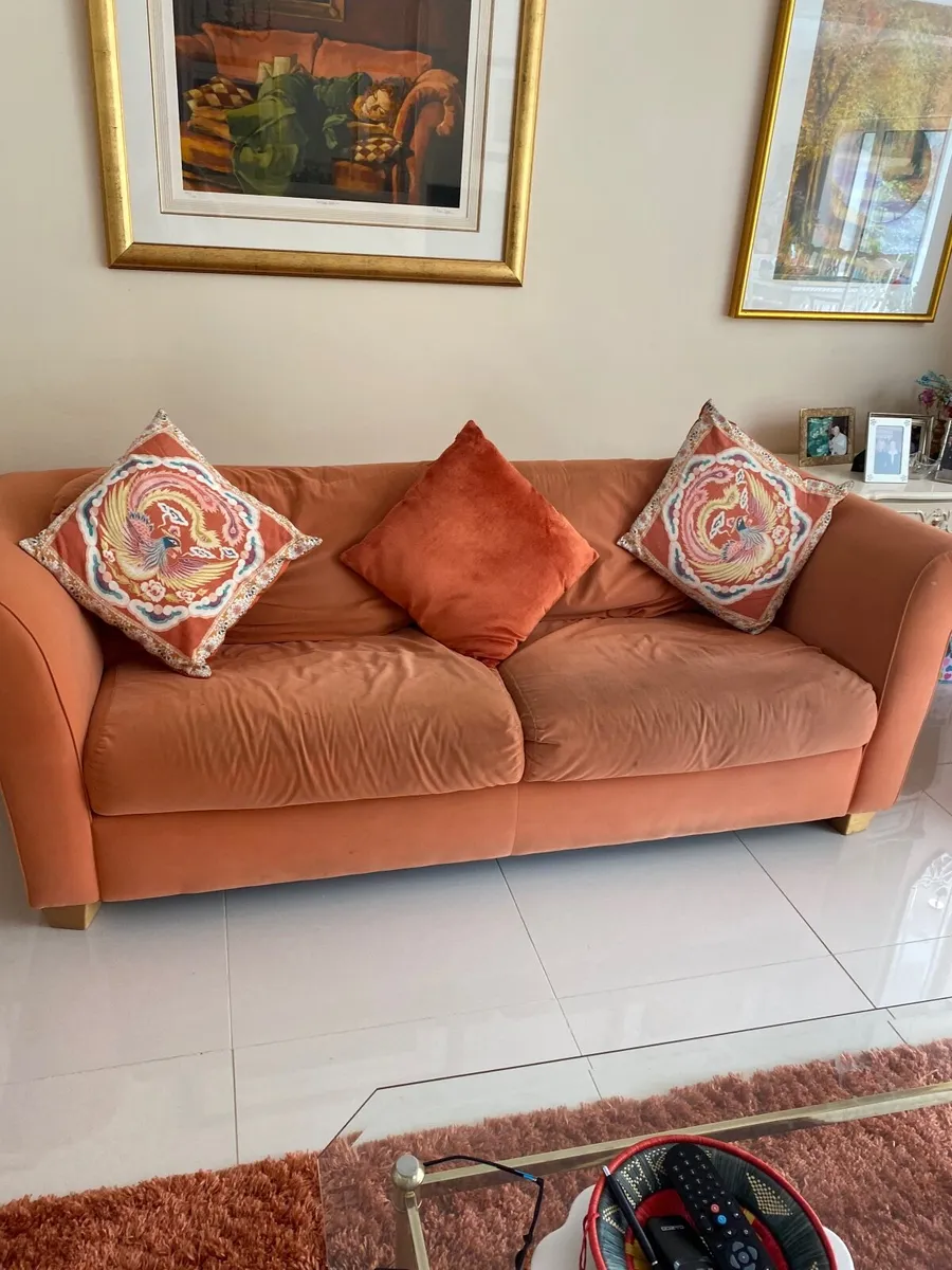 Three two and  Single  sofas for sale - Image 3