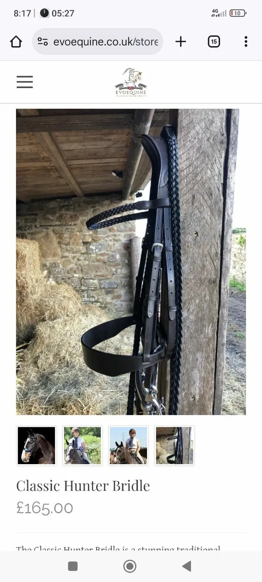 Evoequine Brown Showing/Hunter/ Cob Bridle - Image 3