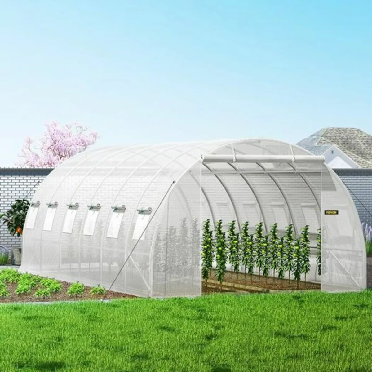 Walk-in Tunnel Greenhouse, 20 x 10 x 7 ft Portable - Image 4