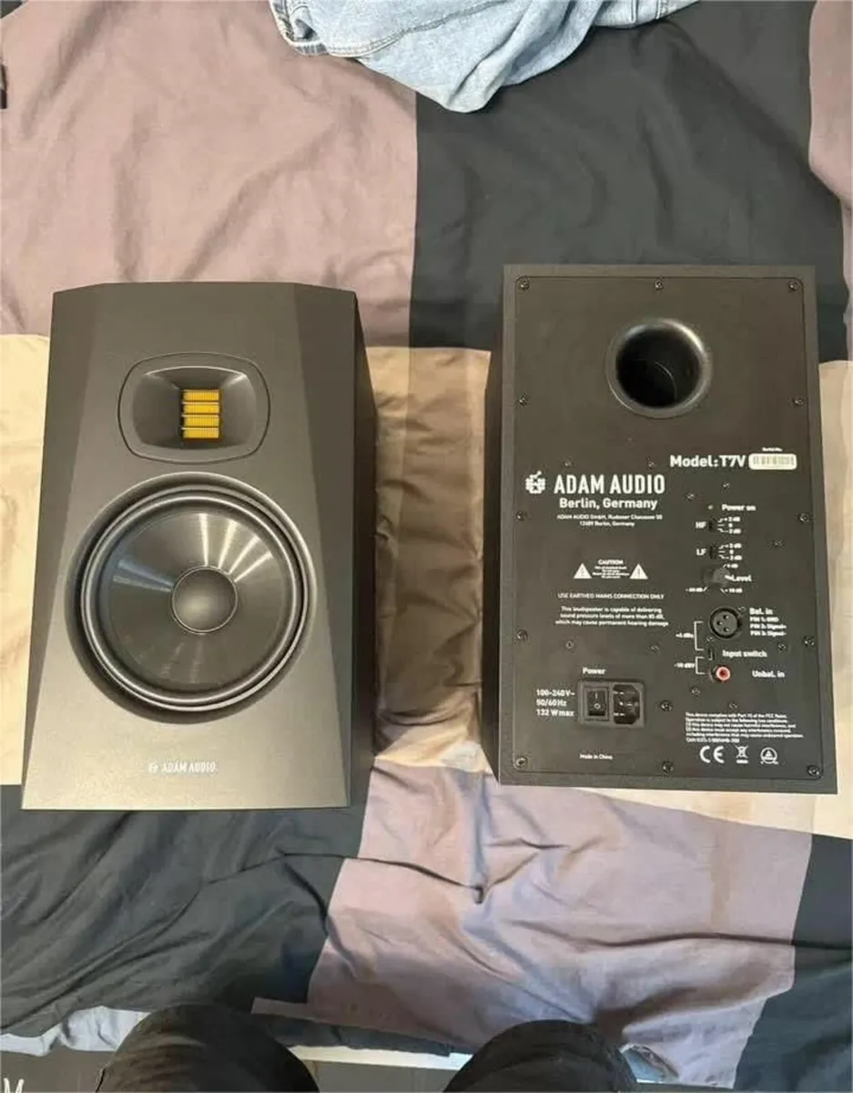 Pair of Adam T7V studio monitors - Image 1