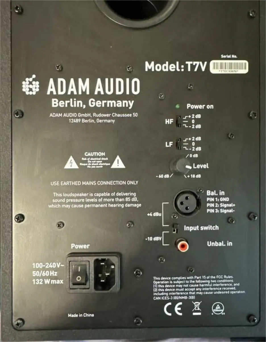 Pair of Adam T7V studio monitors - Image 2