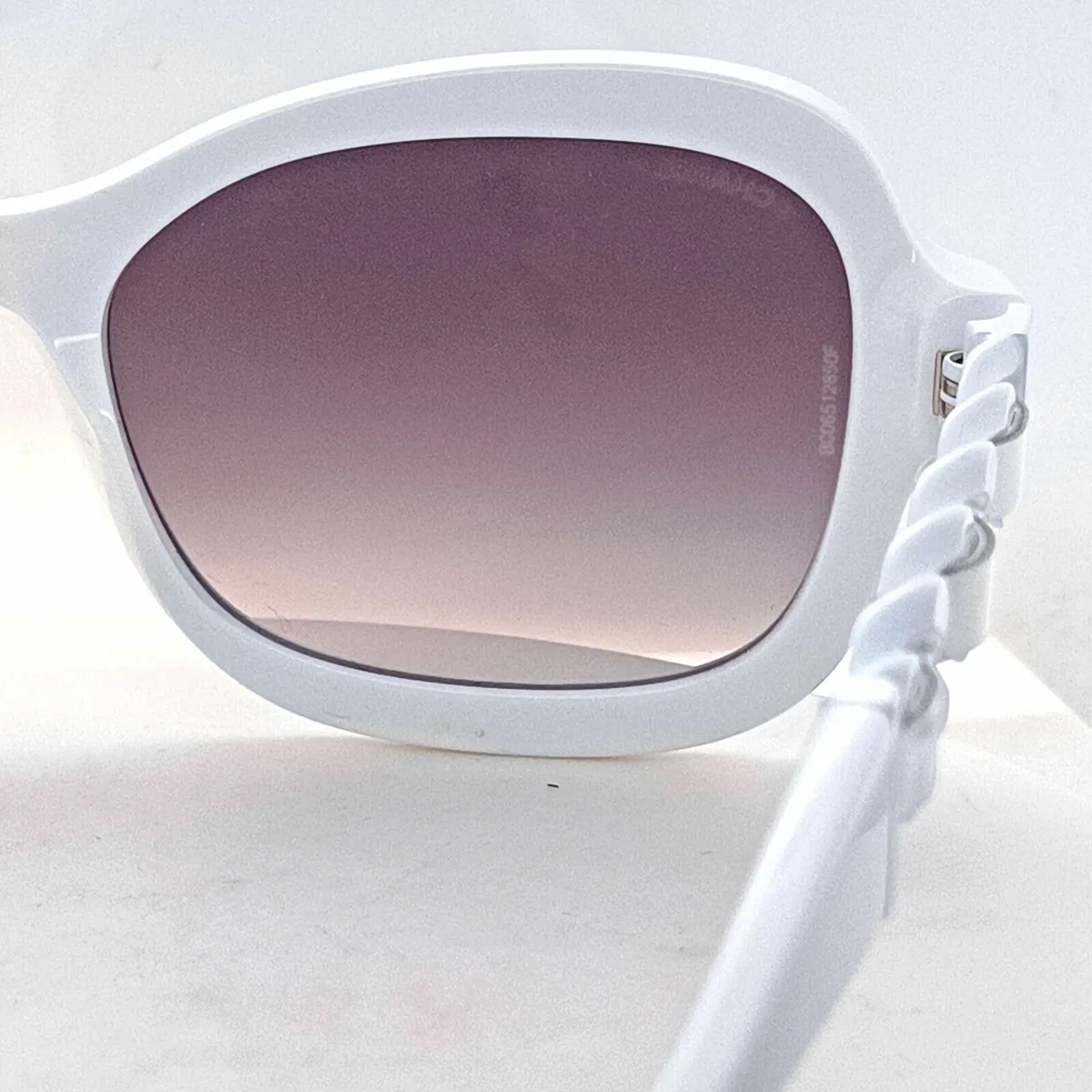Chanel Sunglasses White Frames,Woven Arms - Image 4