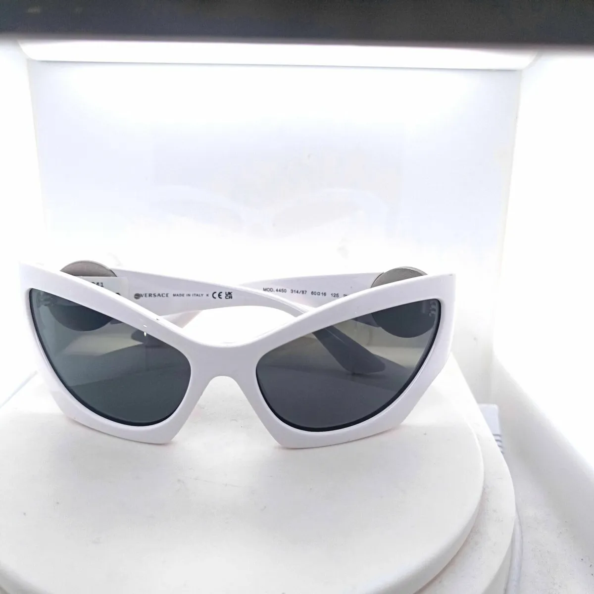 Versace Sunglasses, Cat's Eyes,White Frames - Image 2