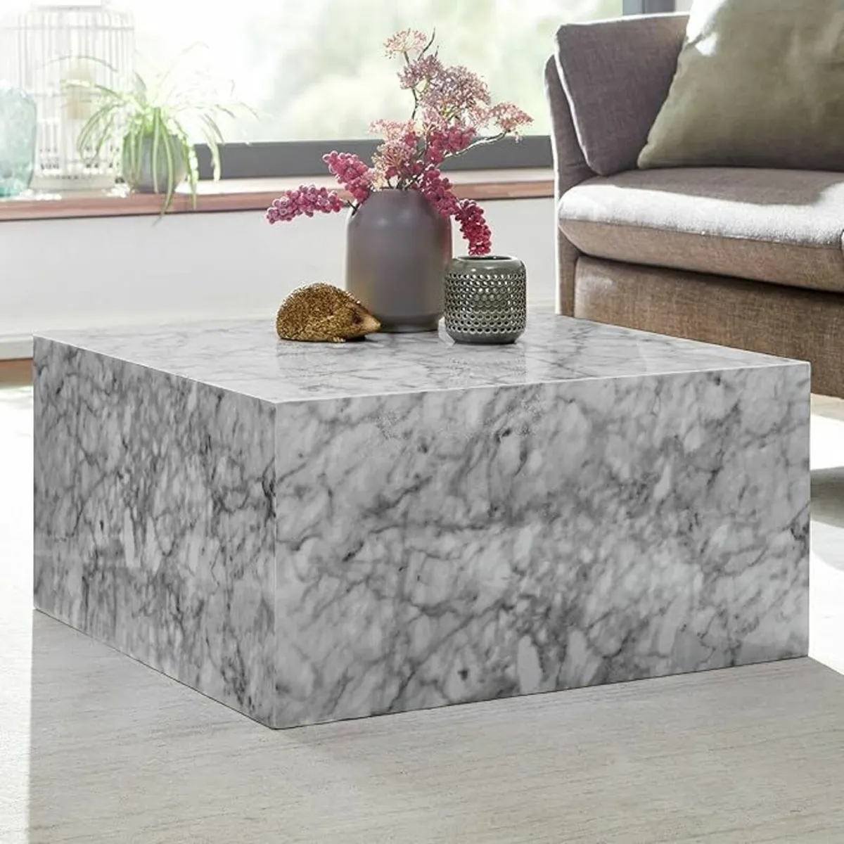 Monobloc Coffee Table High Gloss MDF Varnished Des - Image 1
