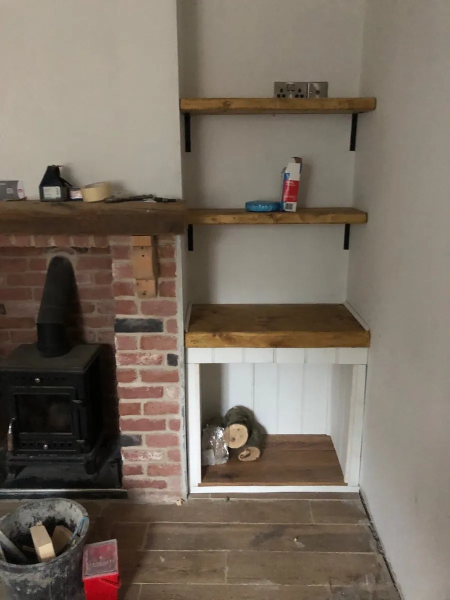 Hand crafted shelves