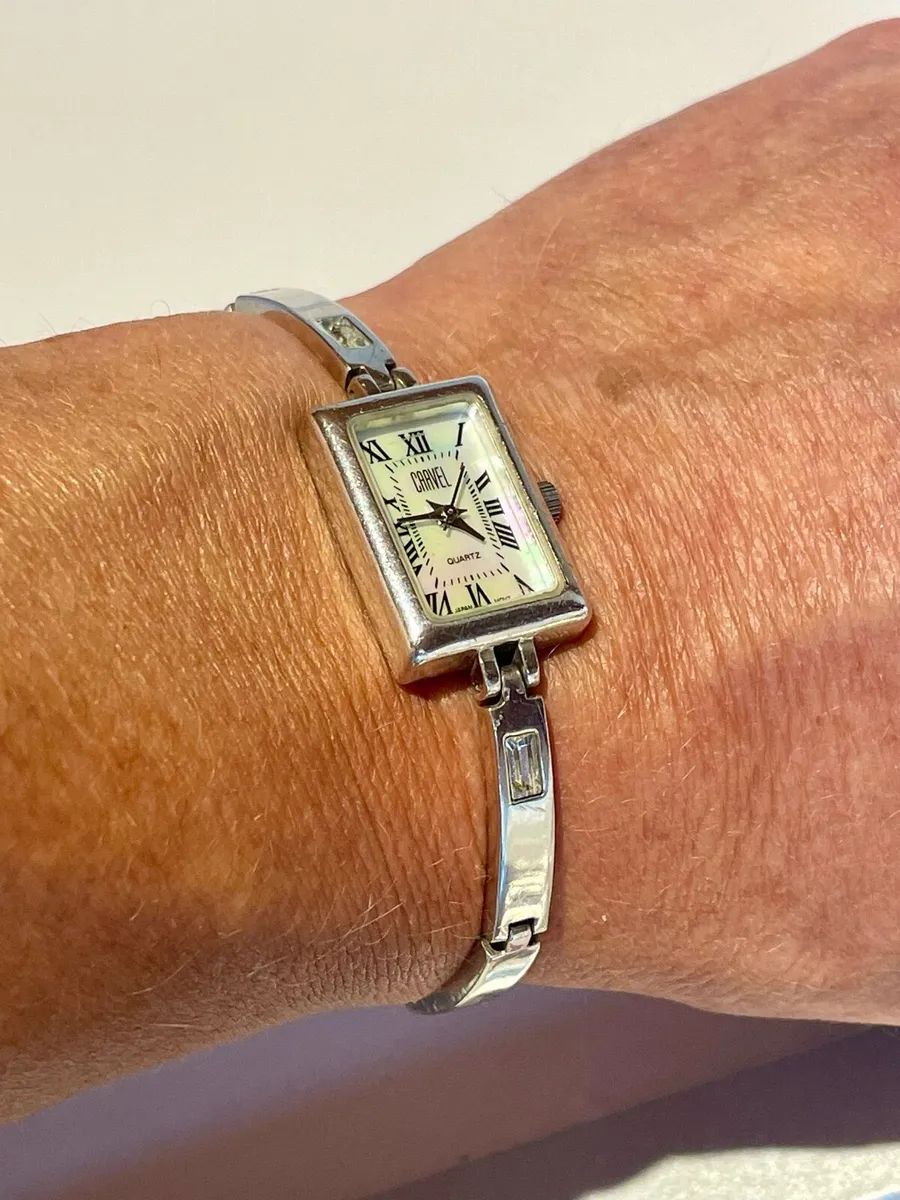 Vintage Carvel Ladies Silver Wrist Watch - Image 1