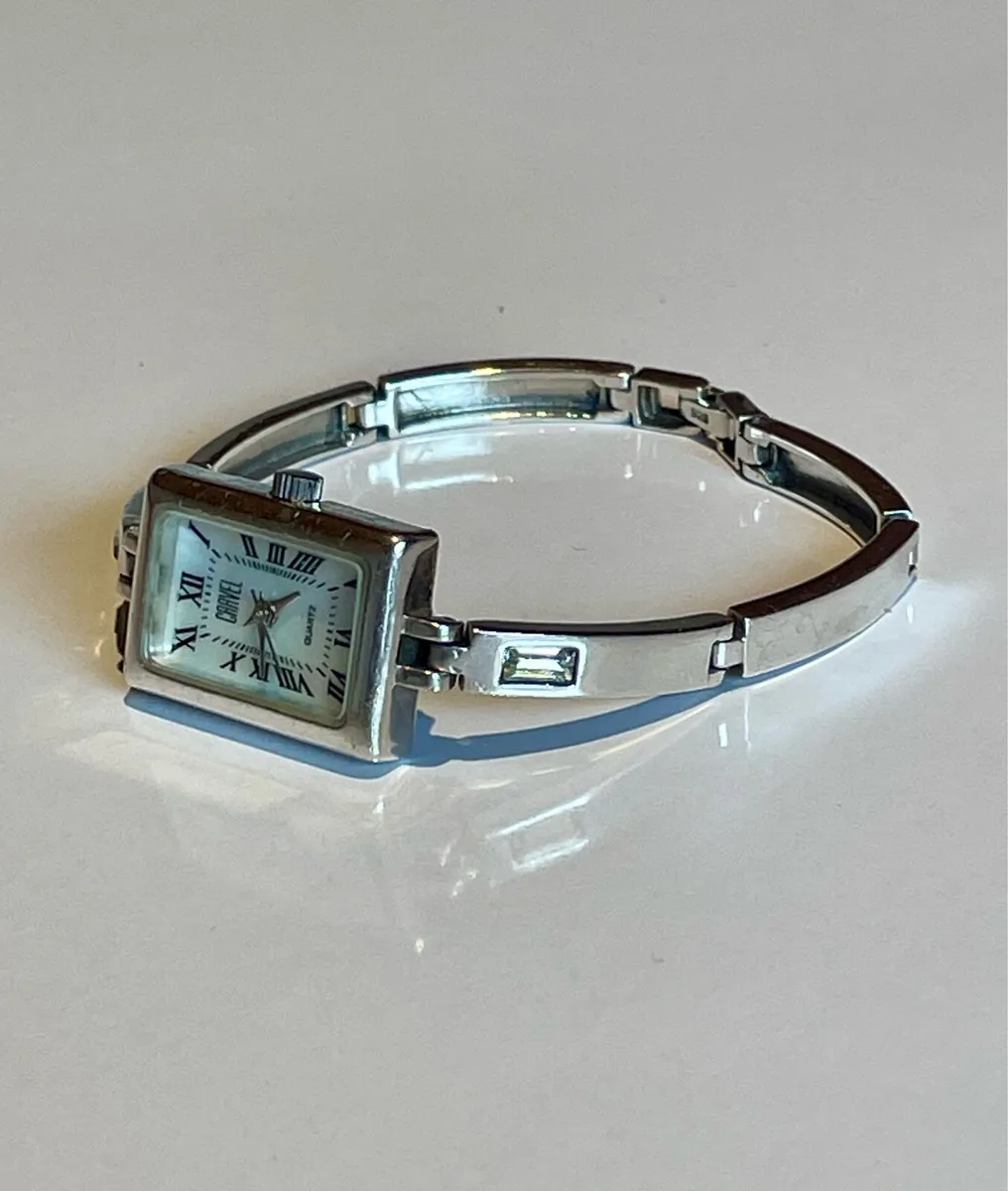 Vintage Carvel Ladies Silver Wrist Watch - Image 2