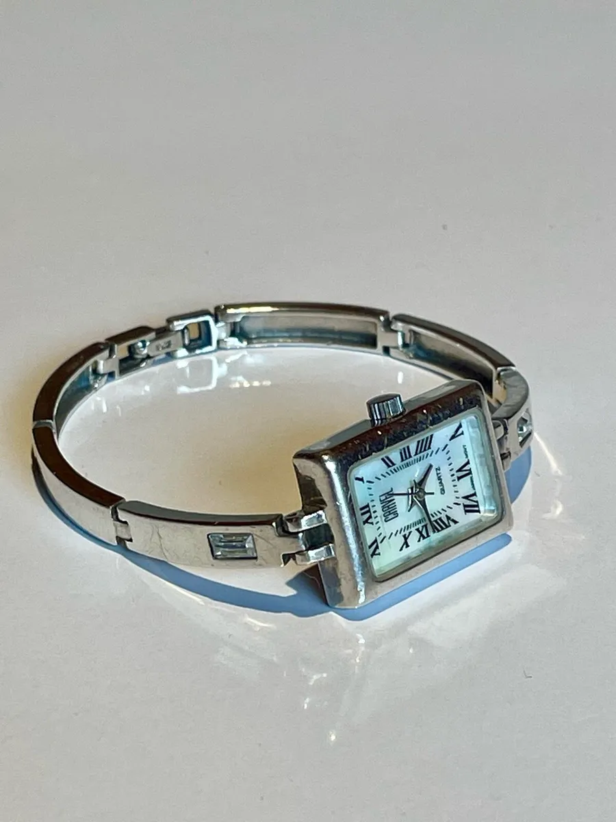 Vintage Carvel Ladies Silver Wrist Watch - Image 3