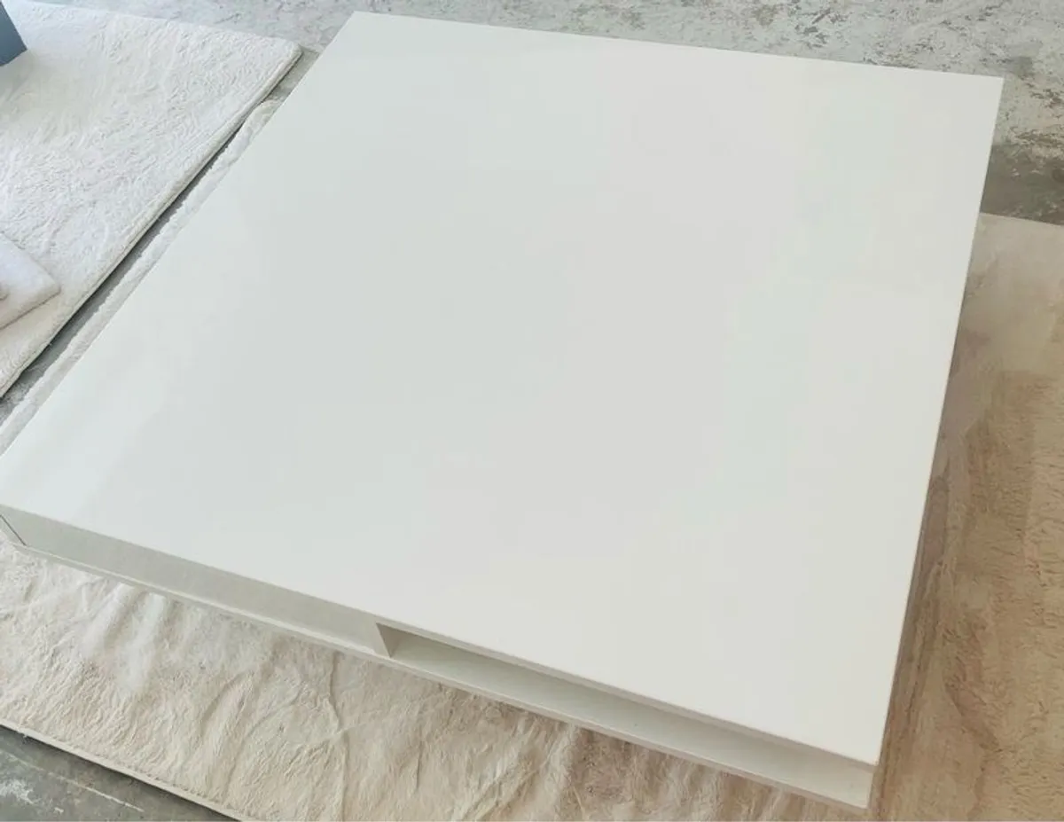 White Gloss ikea coffee table - Image 1