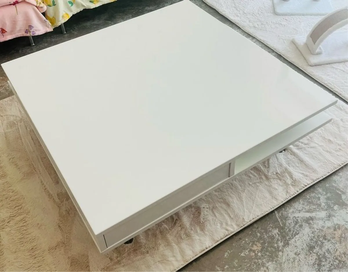 White Gloss ikea coffee table - Image 2