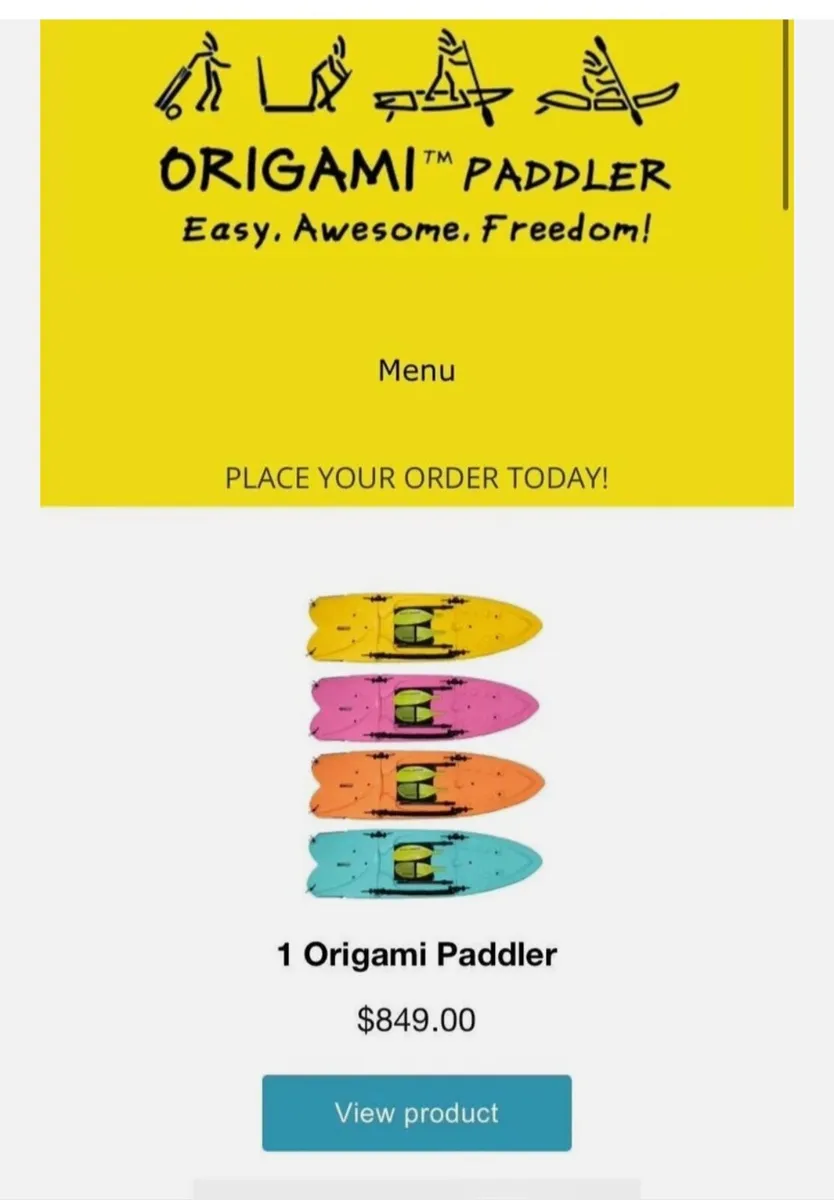 Origami Padler Kayak/board Yellow - Image 4