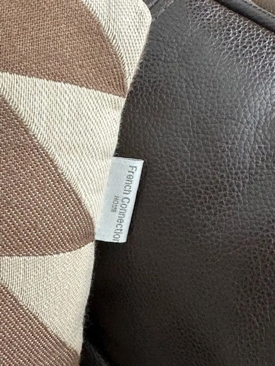 Leather Sofa (French Connection) 3 seater - Image 4