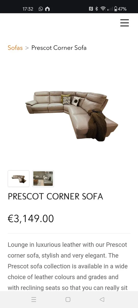 Recliner Corner Sofa - Image 2