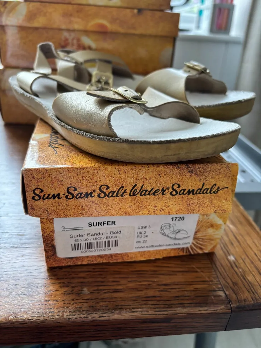 Salt Water surfer sandals /UK2/EU34 - Image 2