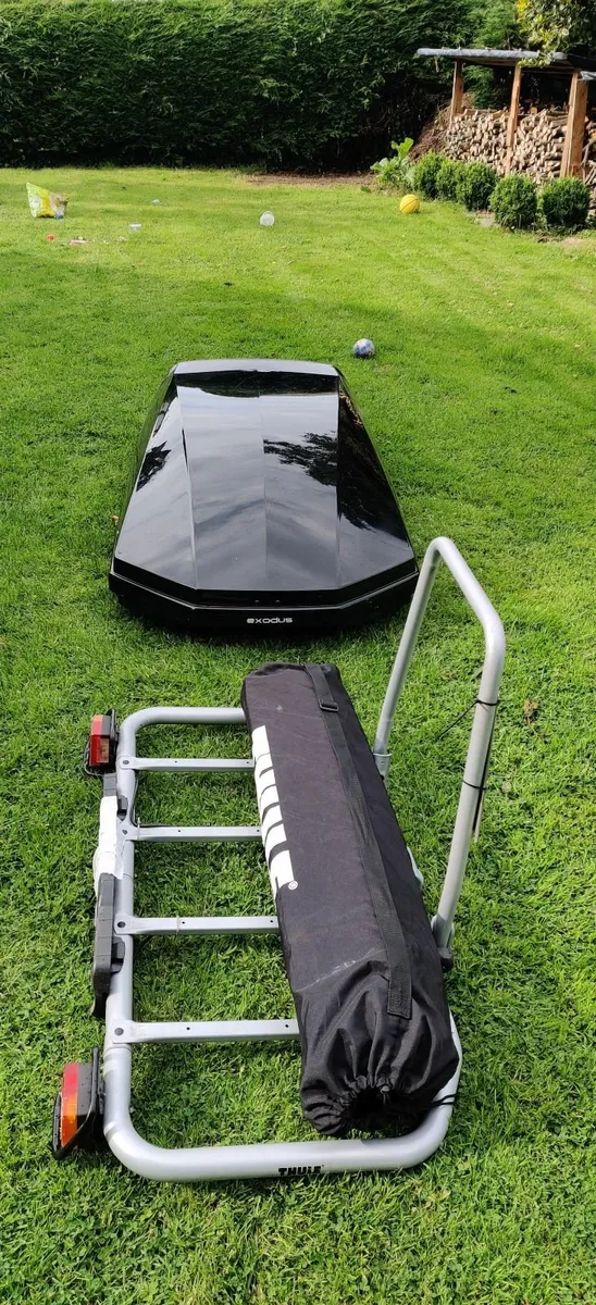 Large 580L Roofbox & Thule 949/948 Cargo Rack/Bag - Image 1