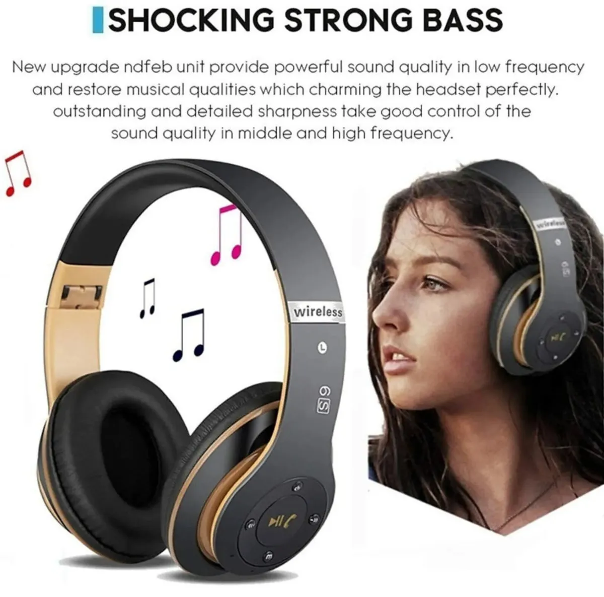 Foldable Bluetooth Wireless Headphones Headset NEW - Image 3