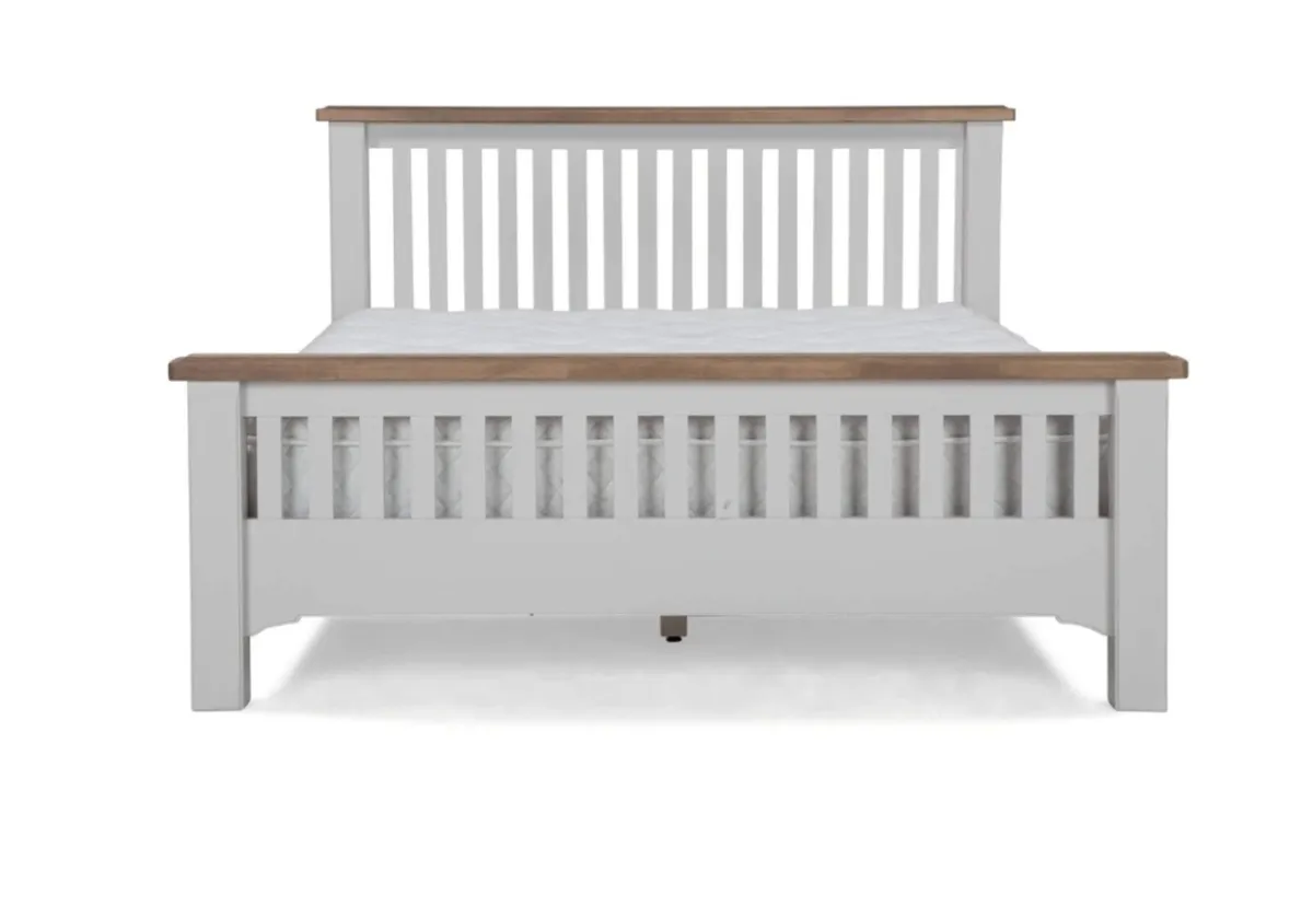 King-size Bed frame and 2x Lockers for Sale - Image 2
