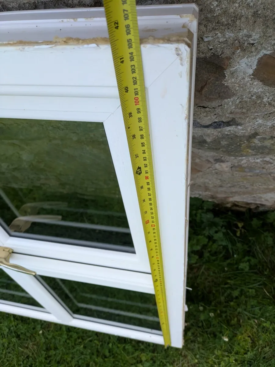 White triple glazed pvc window 885x1050mm - Image 4