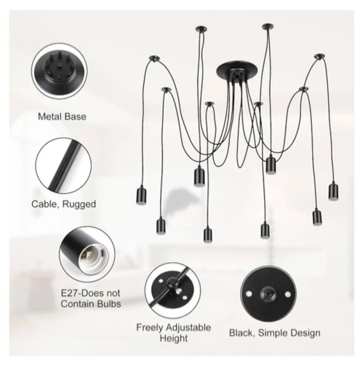 Spider ceiling 8 bulb light - Image 3