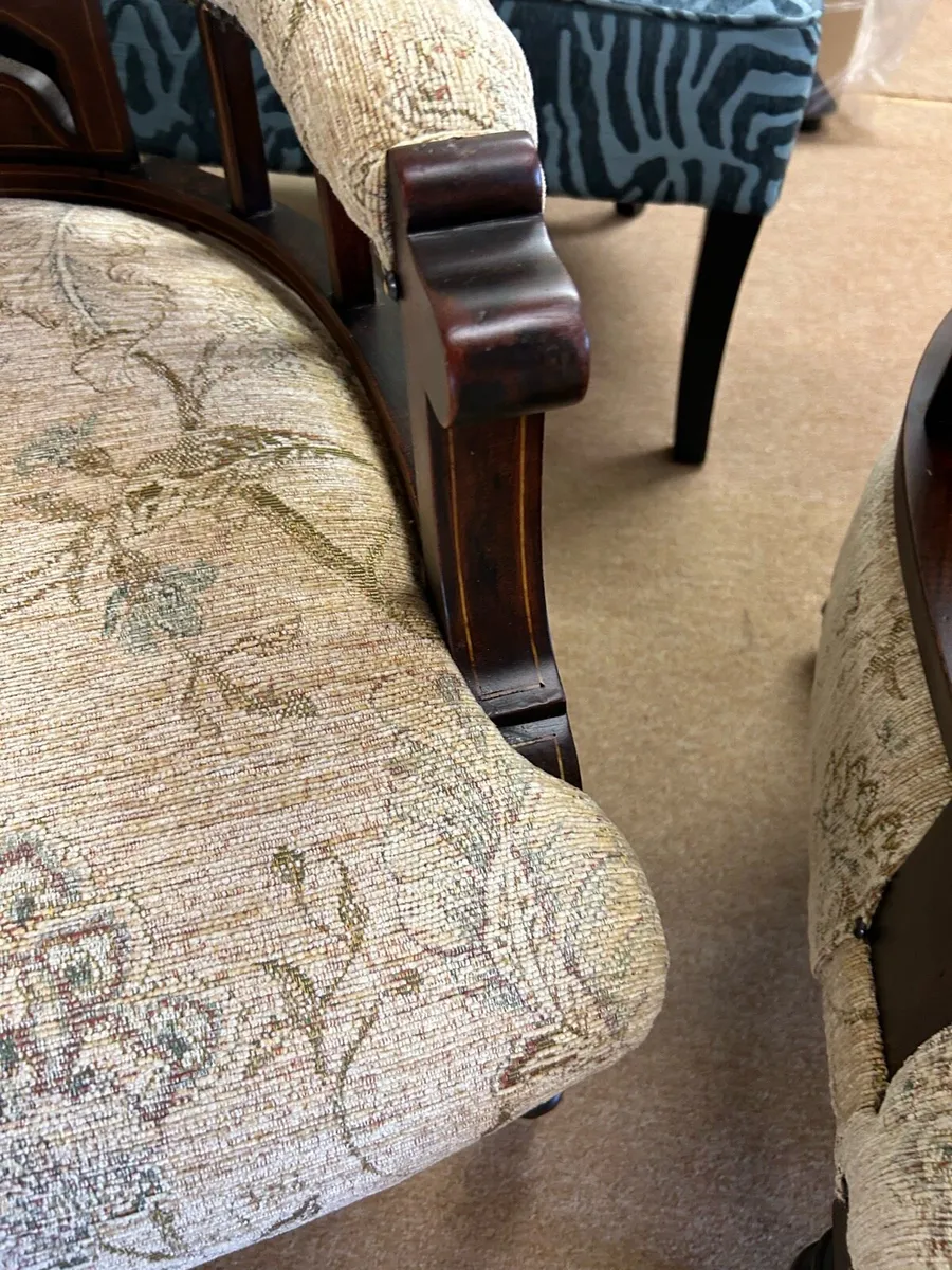 Edwardian Armchairs - Image 4