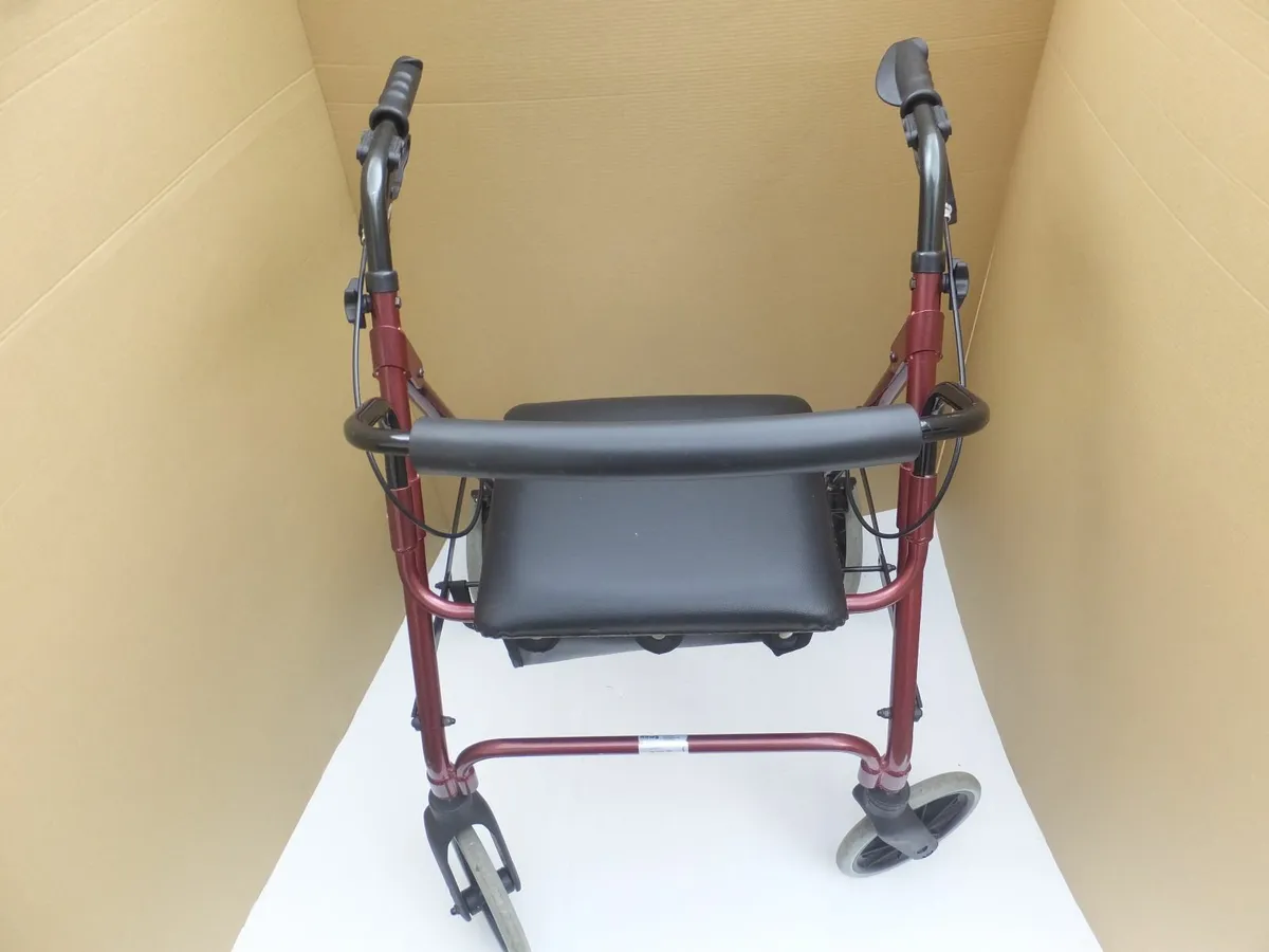 Mobility Rollator Walker + storage + brakes - Image 4