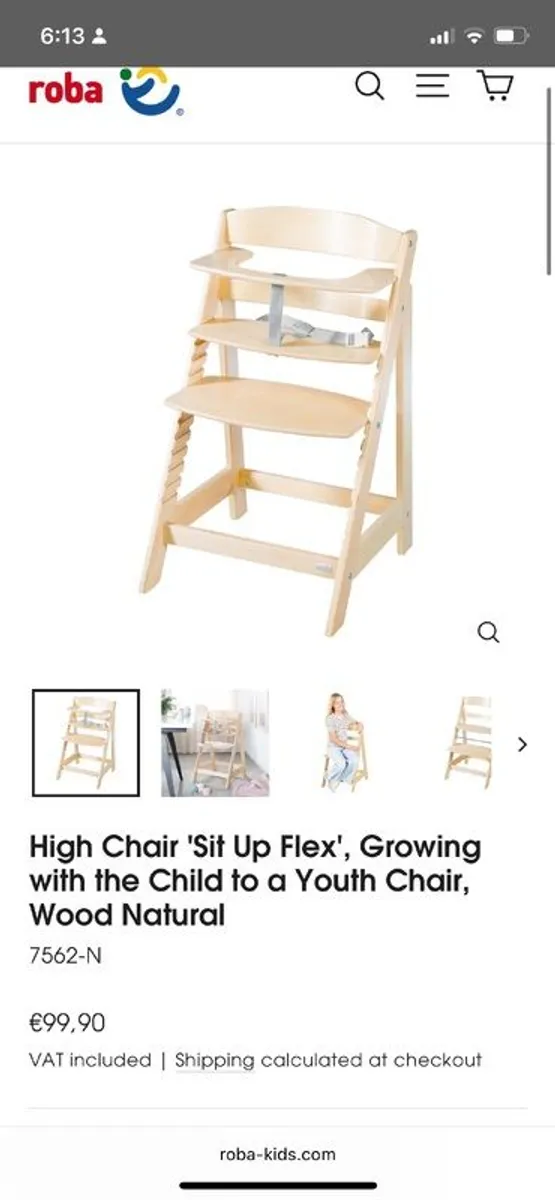 Roba wooden highchair - Image 1