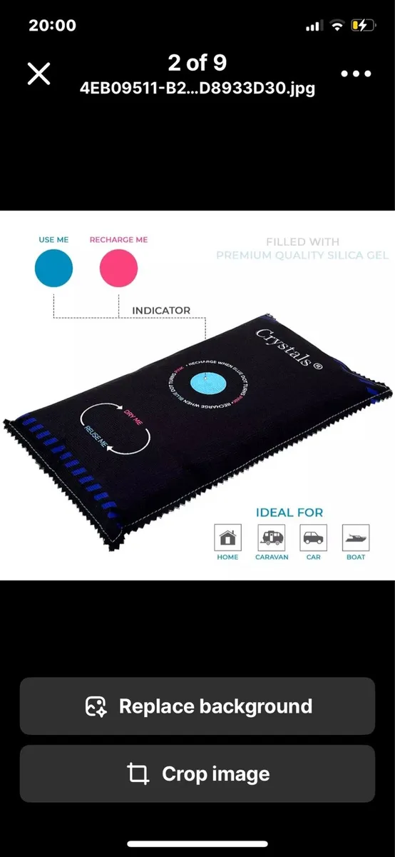 2 x Home / Car Dehumidifier Bags Reusable - Image 2