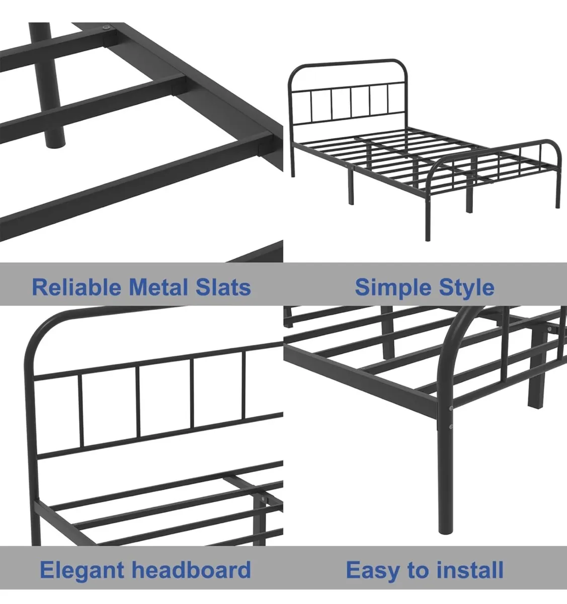 King Metal Bed Frame with Large Storage Space - Image 2