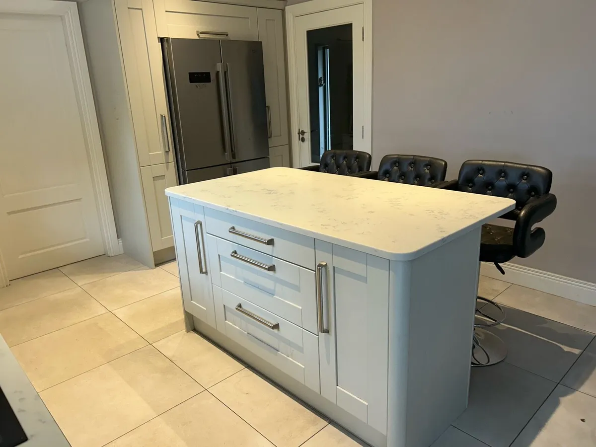 Solid ash wood grain painted kitchen & island - Image 3