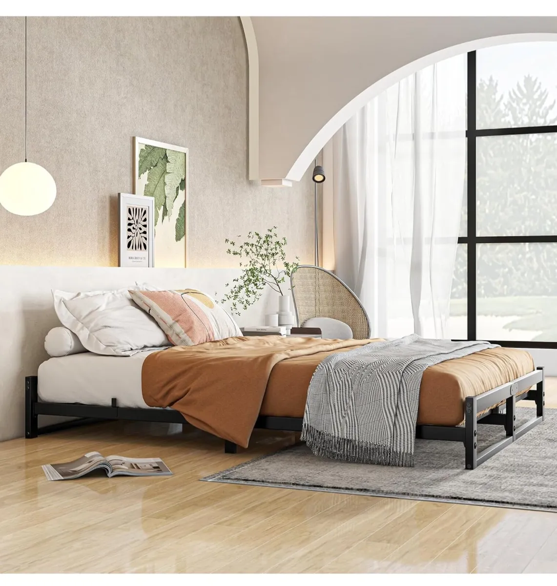 King Size Bed Frame,5ft Floor Bed Frame King Size - Image 4