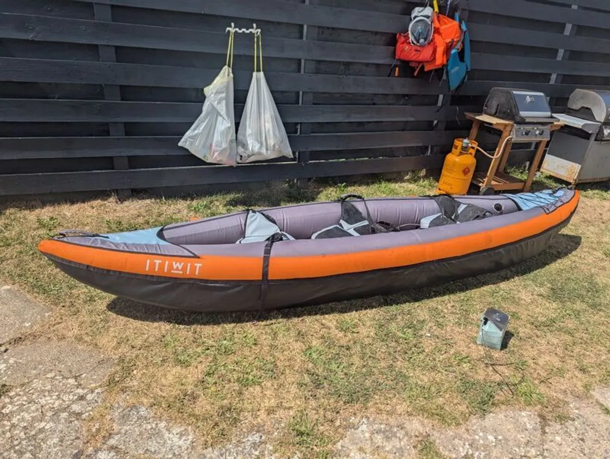 Decathlon - Itiwit, Inflatable Recreational Sit-on Kayak, 2-3 Person - Image 1