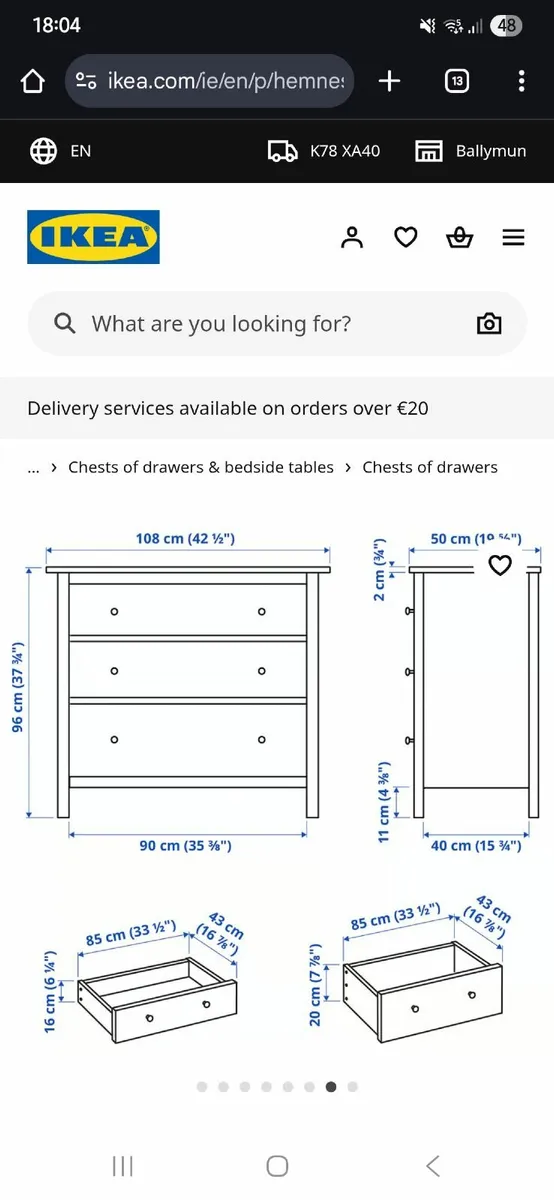 Chest of drawers Ikea Hemnes - Image 2