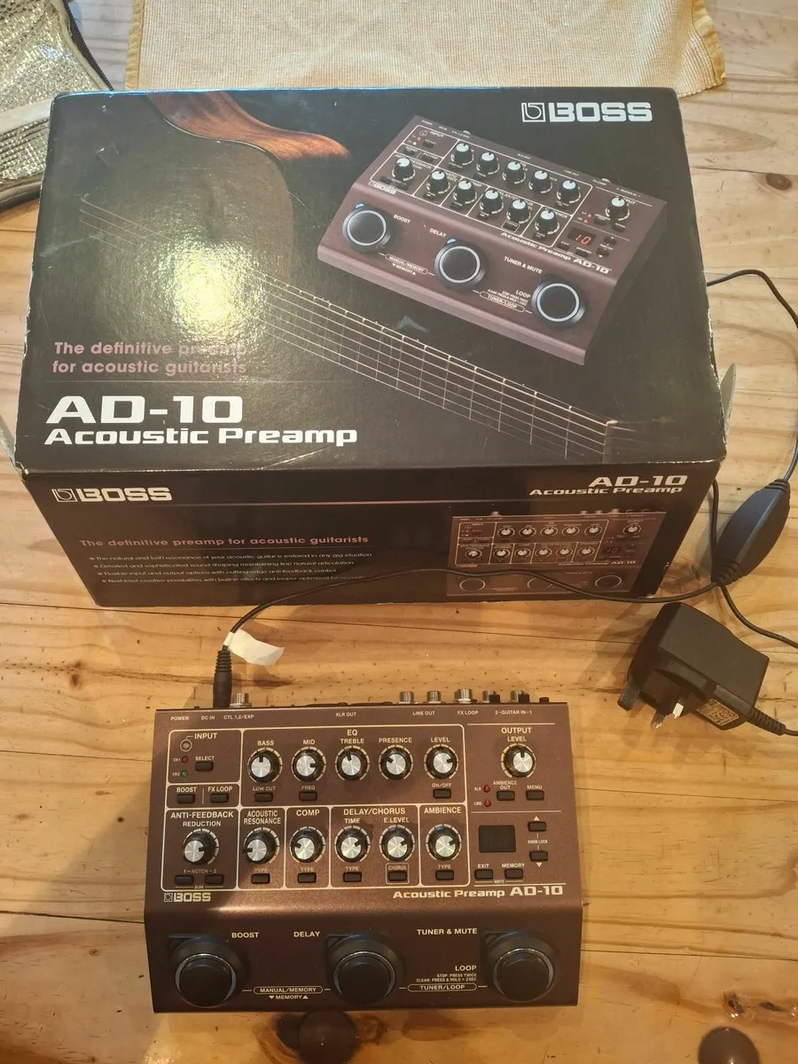 Boss AD - 10 Acoustic Guitar Pre Amp FX Pedal - Image 1