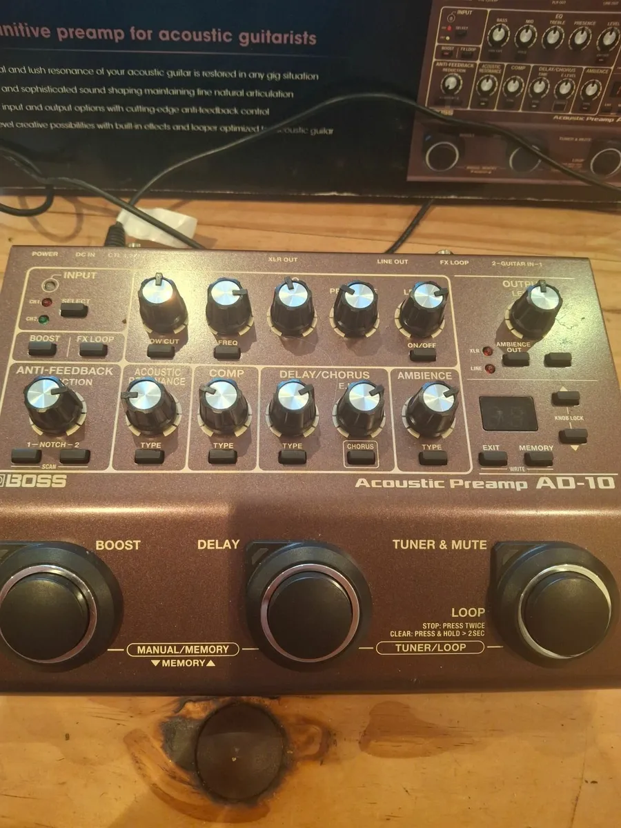 Boss AD - 10 Acoustic Guitar Pre Amp FX Pedal - Image 2